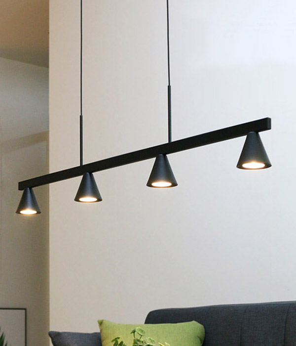 아로스 4등 LED식탁등 식탁전등(블랙/화이트)